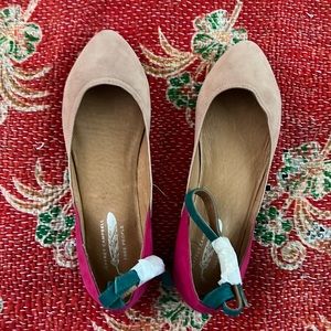 Free People Jeffrey Campbell suede color-block flats